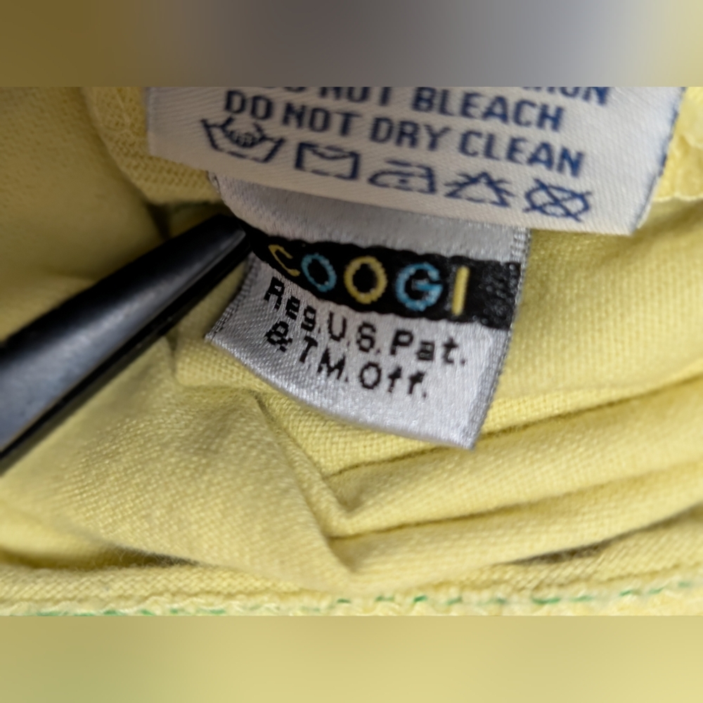 Men's Y2K Coogi Big Logo Pale Yellow Steetwear T Shirt Size XXL - Picture 5 of 12